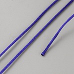 Polyester Satin Rattail Cord for Chinese Knot Making, DIY Jewelry Making Supplies, Round, Dark Slate Blue, 1mm, about 109.36 Yards(100m)/Roll(OCOR-TAC0020-008)