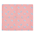 Bowknot & Tartan Pattern Cotton Fabric, Garment Accessories, for DIY Crafts, Red, 1000x1600x0.2mm(DIY-WH0890-31A)
