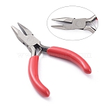 Red Carbon Steel Flat Nose Pliers(P017Y-1)