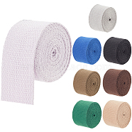 Elite 16 Yards 8 Colors Flat Polycotton Bands, for Bag Strap Making, Mixed Color, 38x1.4mm, 2 yards/color(OCOR-PH0002-50B)