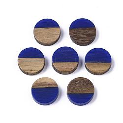 Resin & Wood Cabochons, Flat Round, Mauve, 10x2.5~4mm(RESI-S358-70-H28)