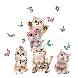 PVC Wall Stickers, Wall Decoration, Cat Pattern, 700x390mm(DIY-WH0228-524)