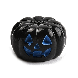 Halloween Resin Figurine Statues for Home Office Desktop Decoration, Pumpkin, 16x26x25.5mm(DJEW-M017-04G)