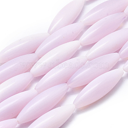Opalite Beads Strands, Horse Eye, 39.5~40x11.5mm, Hole: 1.5mm, about 10pcs/strand, 15.75 inch(40cm)(G-L557-01B)