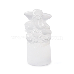 Natural Selenite Figurines, Reiki Energy Stone Display Decorations, for Home Feng Shui Ornament, Elephant, 41.5x48x99.5mm(DJEW-Q006-01D)