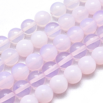 Opalite Beads Strands, Round, 9.5~10mm, Hole: 1mm, about 40pcs/strand, 15.16 inch(38.5cm)