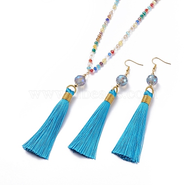 Blue Glass Earrings & Necklaces