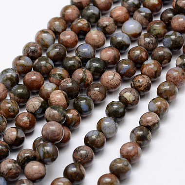 Natural Glaucophane Beads Strands(G-K209-04A-6mm)-2