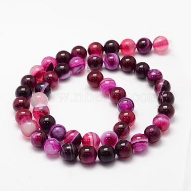 Natural Striped Agate/Banded Agate Bead Strands(G-K155-A-8mm-02)-3