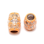 Resin Beads, Hair Decorations, Barrel, Silver, 20x13.5mm, Hole: 7.5mm(RESI-WH0020-013F)
