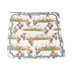 Polyester Rabbit Garden Print Square Scarf Silk Bandana, Colorful, 560~565x555x0.3~0.5mm(FB-CBA4B8E-05)