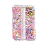 6 Style Ornament Accessories PVC Plastic Paillette/Sequins Beads, No Hole/Undrilled Beads, Butterfly/Star/Heart/Umbrella/Ring, Mixed Color, 1.5~5x2.5~5.5x0.3mm(KY-G024-01)