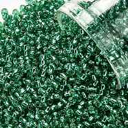 TOHO Round Seed Beads, Japanese Seed Beads, (24B) Silver Lined Dark Peridot, 11/0, 2.2mm, Hole: 0.8mm, about 50000pcs/pound(SEED-TR11-0024B)