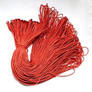 Polyester & Spandex Cord Ropes, 16-Ply, Red, 2mm, about 109.36 yards(100m)/bundle(RCP-R007-360)