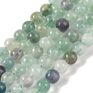 Natural Fluorite Beads Strands, Round, Grade AB, 8mm, Hole: 1mm, about 45~47pcs/strand, 15.16''(38.5cm)(X-G-P530-B04-03)