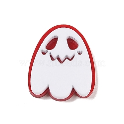 Opaque Acrylic Pendants, Ghost, Red, 38x29x5mm, Hole: 1.6mm(MACR-P043-G01)