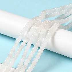 Natural White Jade Beads Strands, Rondelle, 6x4mm, Hole: 0.7mm, about 90pcs/strand, 14.96~15.16 inch(38~38.5cm)(G-D481-17B)