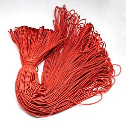 Polyester & Spandex Cord Ropes, 16-Ply, Red, 2mm, about 109.36 yards(100m)/bundle(RCP-R007-360)