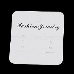 Cardboard Display Cards, Used For Necklace, Bracelet and Mobile Pendants, Rectangle, Creamy White, 50x44x0.3mm(CDIS-S025-06)