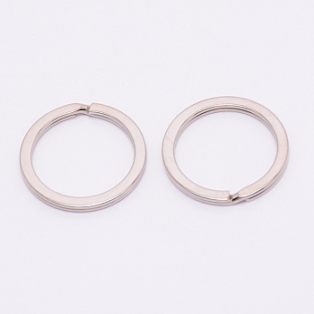 Iron Split Key Rings , Platinum, 25x2mm, Inner Diameter: 20mm