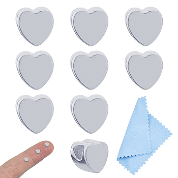 10Pcs 925 Sterling Silver Beads, Heart, Nickel Free, with S925 Stamp, Real Platinum Plated, 3.3x3.1x2.5mm, Hole: 1.2mm