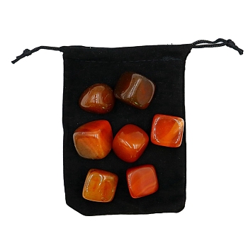 Natural Carnelian Beads, for Aroma Diffuser, Wire Wrapping, Wicca & Reiki Crystal Healing, Display Decorations, 20~30mm, 7pcs/bag