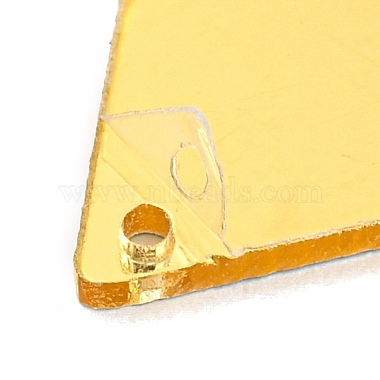 cravate pentagone acrylique coudre sur strass miroir(MACR-G065-07A-01)-3