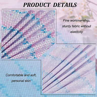 Fish Scale Pattern Polyester-Cotton Fabric(DIY-WH0430-114C)-4