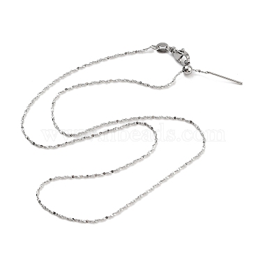 Ion Plating(IP) Adjustable 304 Stainless Steel Serpentine Chain Necklaces(NJEW-K270-04P)-2