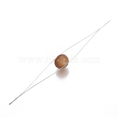 Iron Big Eye Beading Needles, Seed Bead Needle, for Jewelry Making,  Platinum, 88x0.3mm