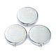 (Defective Closeout Sale: Alphabet Misprint) Stainless Steel Base Portable Makeup Compact Mirrors(STAS-XCP0001-36)-1