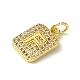 Rack Plating Brass Micro Pave Clear Cubic Zirconia Charms(KK-G501-01F-G)-2