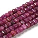 brins de perles de rubis naturels(G-P457-B01-36B)-1