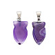 Natural Banded Agate/Striped Agate Pendants(G-N326-128-A02)-2