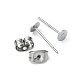 100 pièces 304 accessoires de boucles d'oreilles en acier inoxydable(STAS-YW0001-43F)-3
