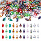 220Pcs 11 Colors Electroplate Glass Faceted Teardrop Beads Strands(EGLA-CD0001-09)-1