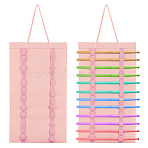 Soft Felt & Wood Wall-Mounted  Display Bags, Jewlery Rolls for Medal Storage, Rectangle, Pink, 61x34.5x1.3cm(ODIS-WH0330-001A)