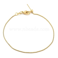 Stainless Steel Box Chain Bracelets for Men Women, Golden, 11x0.1cm(BJEW-G736-10G)