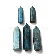 Natural Apatite Display Decoration, Healing Stone Wands, for Reiki Chakra Meditation Therapy Decos, Hexagonal Prism/Bullet, 66~98x22.5~26.5x20~23mm(G-E137-01C)