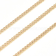 3.28 Feet 304 Stainless Steel Curb Chain, Soldered, Golden, 2.9x2.2x0.5mm(X-CHS-G011-11G-02)