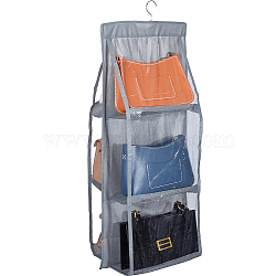 Hanging Non-woven Storage Bags for Handbag Purse, Rectangle, Gray, 900x355x1mm(AJEW-WH0009-07B)