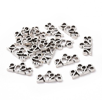Rack Plating Tibetan Style Alloy Pendants, Cadmium Free & Lead Free, Number 2023, Antique Silver, 9x16.5x2mm, Hole: 1.8mm