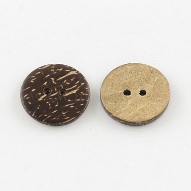 2-Hole Flat Round Coconut Buttons(BUTT-R035-006)-2