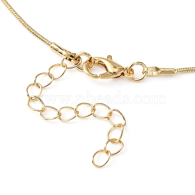 Brass Round Snake Chain Necklace for Men Women(MAK-YW0001-09)-2