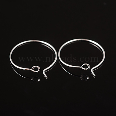 Серебряные серьги-кольца из латуни(X-EC067-1S)-2