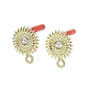 Rack Plating Golden Alloy with Rhinestone Stud Earring Findings(EJEW-B036-02G-01)-1