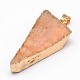 Dyed Natural Druzy Crystal Triangle Pendants(G-L392-05)-2