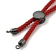 Наполовину готовые браслеты-слайдеры из скрученной миланской веревки(FIND-G032-01B-14)-3