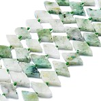 Natural Seaame Jasper Beads Strands, Rhombus, 18x10~11x5mm, Hole: 1.5mm, about 32~33pcs/strand, 15.75''~16.14''(40~41cm)(G-K245-E06-01)