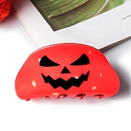 Halloween PVC Claw Hair Clips, Hair Accessories for Women & Girls, Dark Orange, 83x44x35mm(PW-WG00000-01)